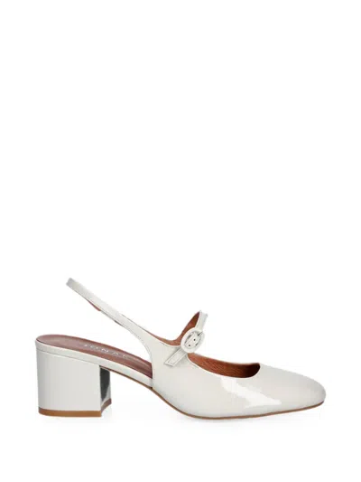 Jonak Paris Dauphine Patent-finish Slingback Pumps In White