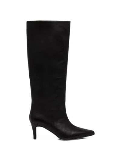 Jonak Paris Delaine Pointed-toe Leather Boots In Black