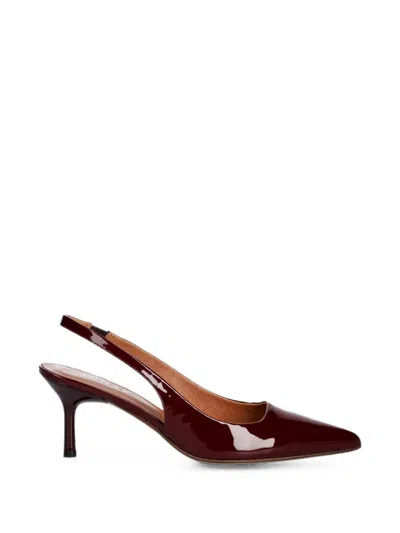 Jonak Paris Diamantine Patent-finish Leather Slingback Pumps In Red