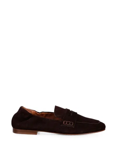 Jonak Paris Dominique Suede Slip-on Loafers In Brown