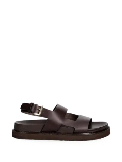 Jonak Paris Lagune Buckle-fastening Leather Sandals In Brown