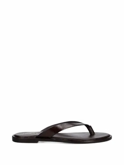 Jonak Paris Leather Flip-flops In Brown