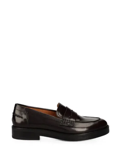 Jonak Paris Mirna Polished-finish Penny Loafers In Black