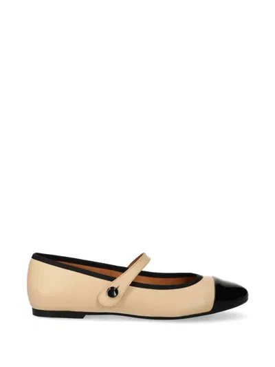 Jonak Paris Patent-toe Mary Jane Ballet Flats In Neutral