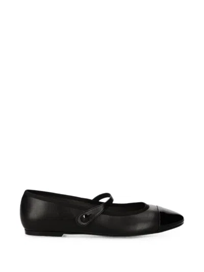 Jonak Paris Patent-toe-cap Touch-strap Ballet Flats In Black