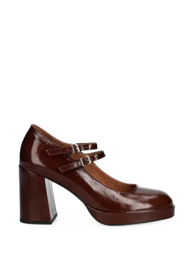 Jonak Paris Verite Double-strap Platform Pumps In Brown