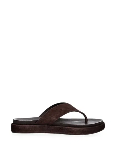 Jonak Paris Wiwi Suede Platform Sandals In Brown