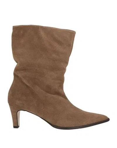 Jonak Py Woman Ankle Boots Camel Size 9 Leather In Brown