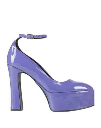Jonak Woman Pumps Purple Size 10 Synthetic Material