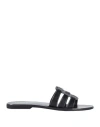 Jonak Woman Sandals Black Size 11 Soft Leather In Black