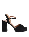 Jonak Woman Sandals Black Size 11 Soft Leather
