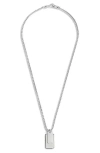 Jonas Studio Double Dog Tag Necklace In Silver