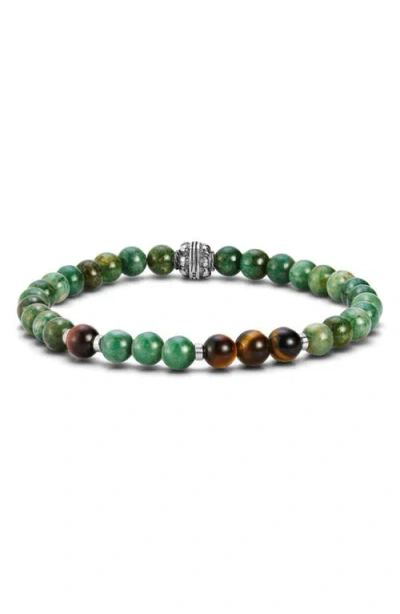 Jonas Studio Hideaway Beaded Stretch Bracelet In African Jade