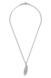 Jonas Studio Ironwood Textured Feather Pendant Necklace