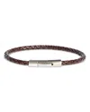 Jonas Studio Single Braided Leather Bracelet In Brown