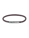 Jonas Studio Single Braided Leather Bracelet In Brown