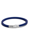 Jonas Studio Rubber & Sterling Silver Bracelet In Blue