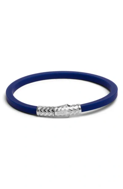 Jonas Studio Rubber & Sterling Silver Bracelet In Blue
