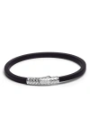 Jonas Studio Rubber & Sterling Silver Bracelet In Jet