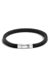 Jonas Studio Squared Leather Bracelet In Jet