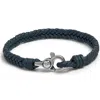Jonas Studio Woven Leather Bracelet In Blue