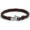Jonas Studio Woven Leather Bracelet In Brown