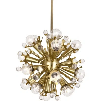 Jonathan Adler 18 - Light Sputnik Sphere Chandelier In Antique Brass