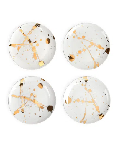 Jonathan Adler 1948 Canape Plates, Set Of 4 In White