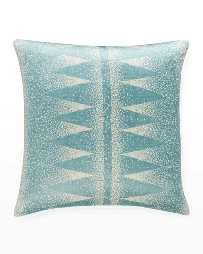 Jonathan Adler 20" Vapor Triangles Pillow In Blue