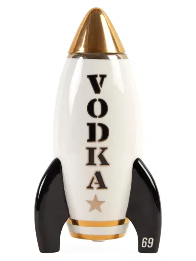 Jonathan Adler 24k Gold Detailed Vodka Rocket Decanter In Multi