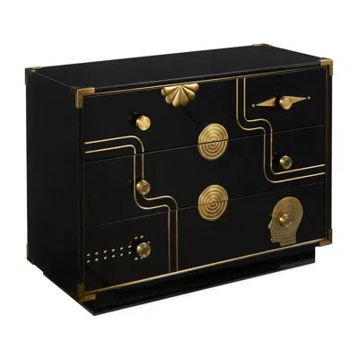 Jonathan Adler Abbondanza Accent Chest In Black