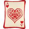 Jonathan Adler Ace Needlepoint Pillow In Red