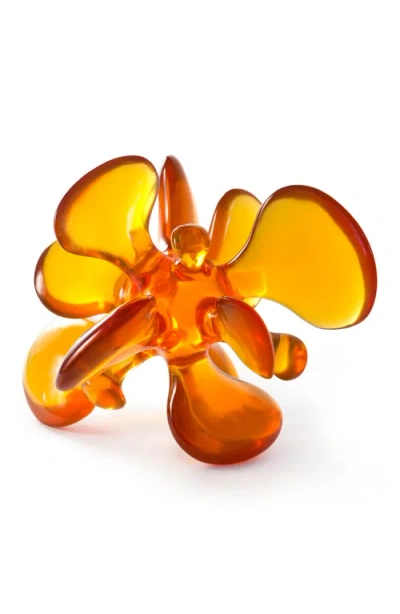 Jonathan Adler Acrylic Amoeba Sculpture In Orange