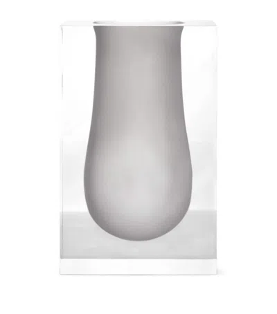 Jonathan Adler Acrylic Bel Air Mega Scoop Vase In White