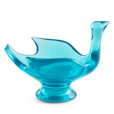 Jonathan Adler Acrylic Bird Bowl In Blue