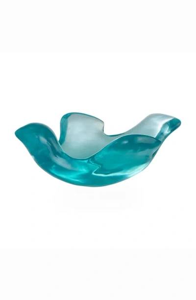 Jonathan Adler Acrylic Bird Bowl In Turquoise