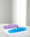 Jonathan Adler Acrylic Chess Set In Bluepurple