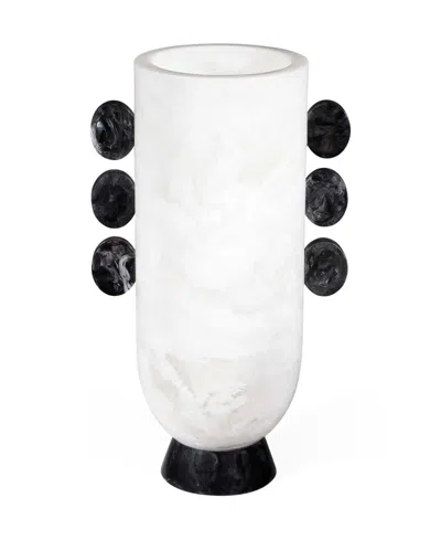 Jonathan Adler Acrylic Como 6" Disc Vase In White