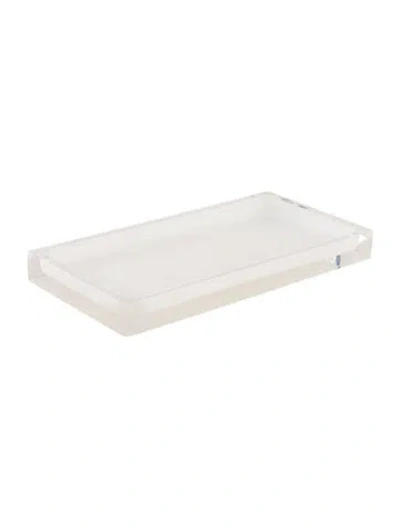 Pre-owned Jonathan Adler Acrylic Hollywood Tray In Transparent