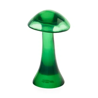 Jonathan Adler Acrylic Mushroom Sculpture In Green