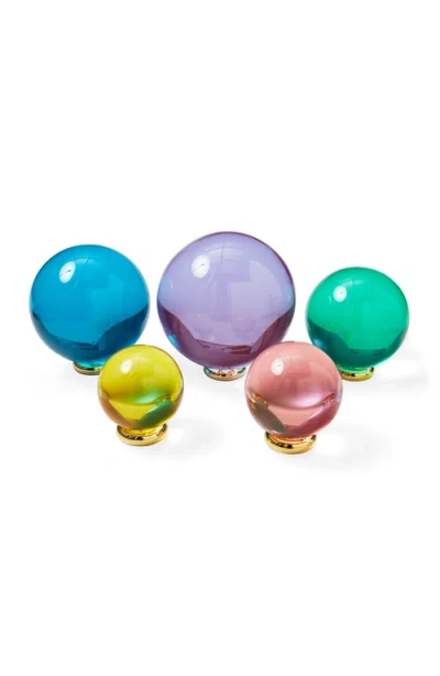 Jonathan Adler Acrylic Orb Set Sculpture In Multicolor