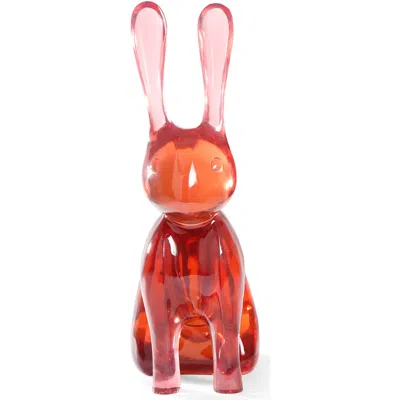 Jonathan Adler Acrylic Rabbit Sculpture In Red