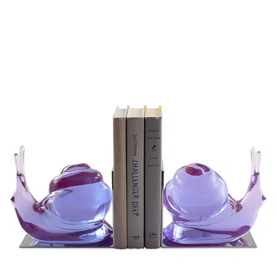 Jonathan Adler Acrylic Snail Bookends In Multi