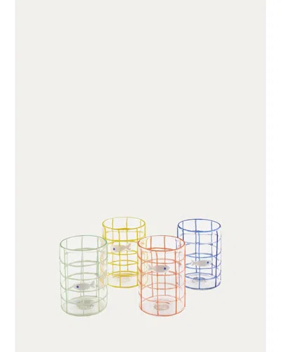 Jonathan Adler Amalfi 12.9 Oz. Glasses, Set Of 4 In Multi