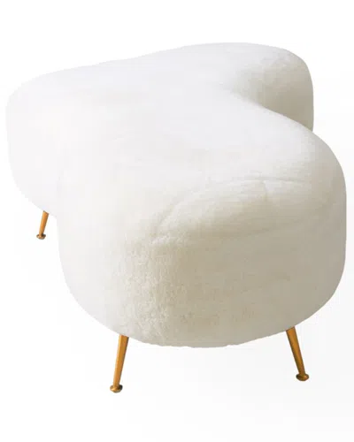 Jonathan Adler Amorphic Cocktail Ottoman In White