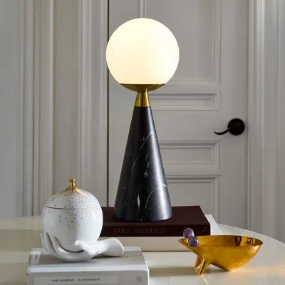 Jonathan Adler Apex Table Lamp In Black; Brass