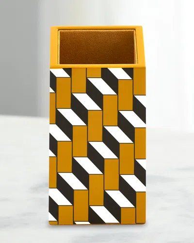 Jonathan Adler Arcade Lacquer Pencil Cup In Gold