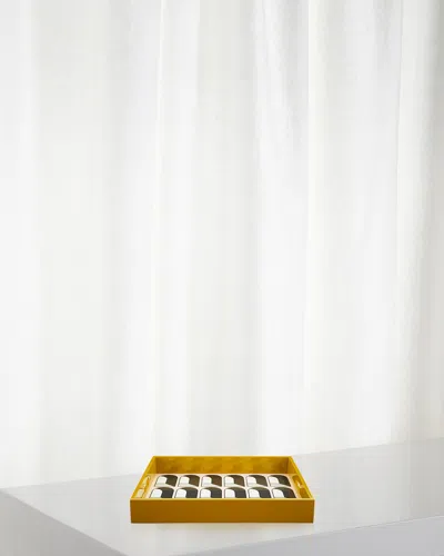 Jonathan Adler Arcade Lacquer Tray In Gold