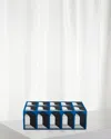 Jonathan Adler Arcade Lacquer Stacking Box In Blue