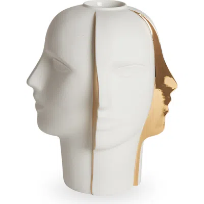 Jonathan Adler Atlas Split Vase In Neutral
